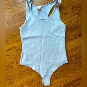 Baby blue razor back bodysuit